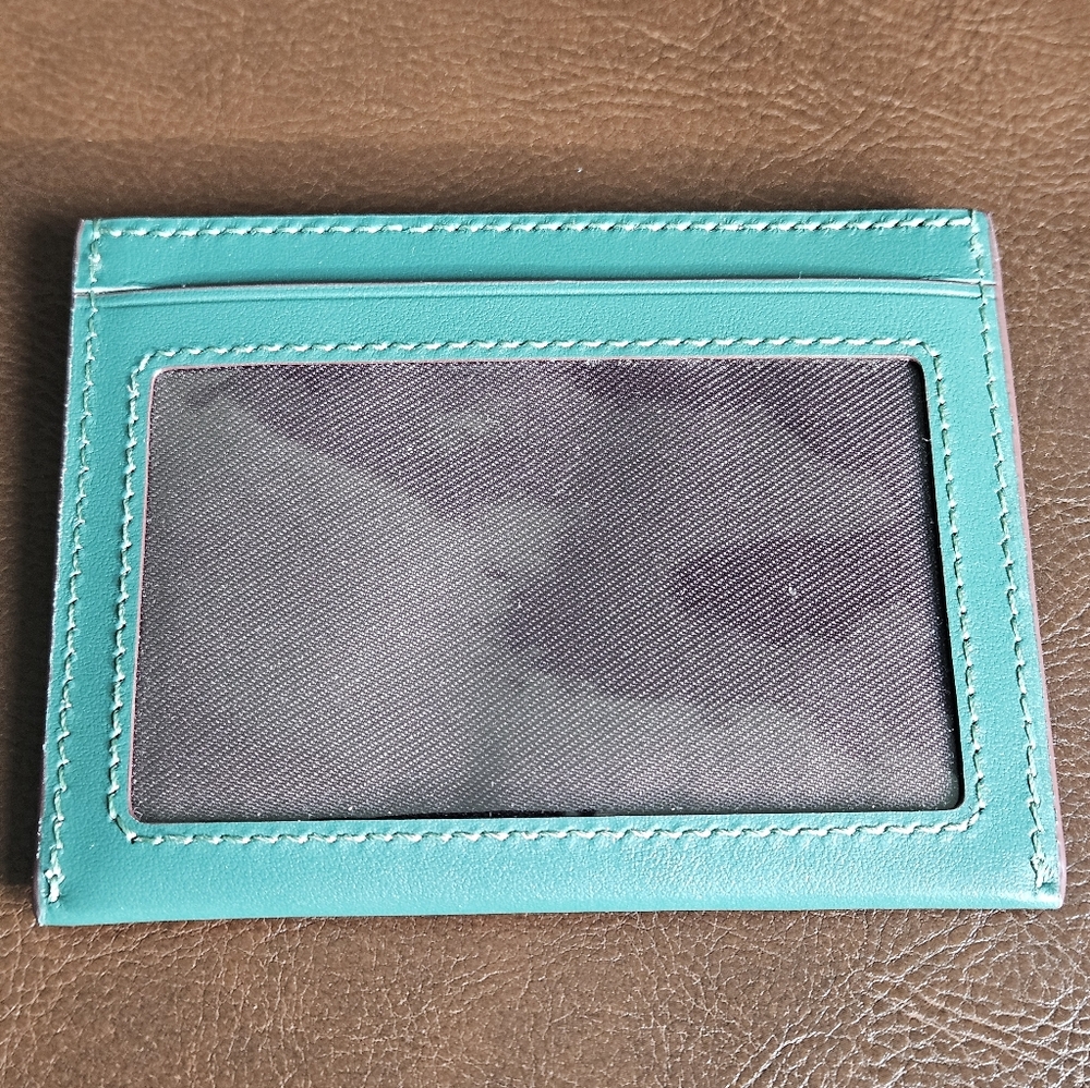 COACH DISNEY Slim ID Card Case w/ Mickey & Minnie Holiday Theme - Picture 3 of 5